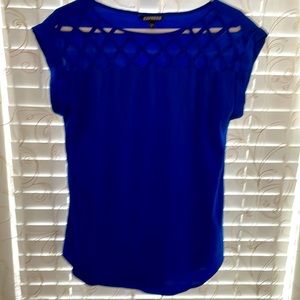 Express bright blue top